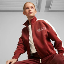 PUMA Women's Cropped Full-Zip Nylon Track Jacket in Hot Pink — listing 4