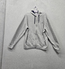 U.S. Polo Assn. Men's Full-Zip Hooded Sweatshirt, Navy/White/Red Color-Block, Size XL — listing 2