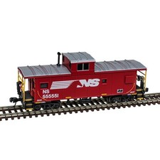 Norfolk Southern Wide-Vision Caboose, Red, O Gauge Model Train Car