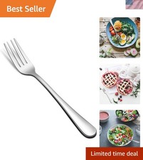 Set of 5 Stainless Steel Ornate Floral Salad/Dessert Forks — listing 5