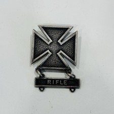 U.S. Army Sterling Silver Marksman Qualification Badge with Rifle Bar — listing 2