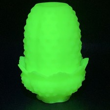 Fenton Custard Hobnail Glass Ruffled Compote, 5 inch — listing 4