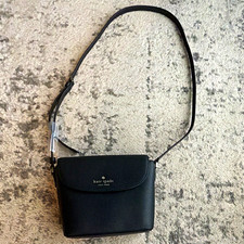 Kate Spade White Leather Shoulder Bag with Silver Diamond Logo Plaque — listing 5