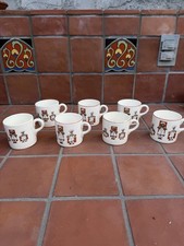 Edwin M. Knowles Mid-Century Restaurant Ware Individual Creamer with Yellow & Brown Atomic Design — listing 2