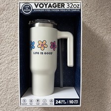 Life is Good Voyager 32oz Stainless Steel Insulated Tumbler - Dog 'Every Snack You Make' Design