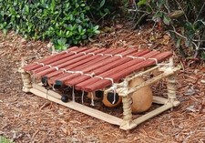 Large West African Balafon (Wooden Gourd-Resonated Xylophone), 43" x 12" x 19"