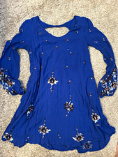 Free People Sleeveless Floral Print Swing Tank Top