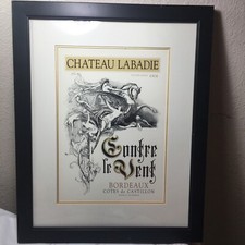 Framed 'Bordeaux Blanc' Wine-Themed Decorative Print by M. Donovan — listing 6