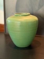 Red Wing Pottery Brushware Crane Vases, 8 inch (Pair) No visible mark — listing 3