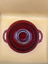 Anchor Hocking Royal Ruby 'Coronation' Depression Glass Berry Bowl Set (5 pieces) — listing 3