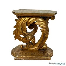 Vintage Pedestal Side Table / End Table with Single Drawer — listing 2