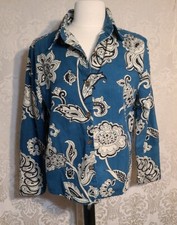 Gaudy Couture Vintage Abstract Print 100% Cotton Button-Up Shirt, Size L — listing 5