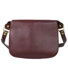 Cartier Sapphire Line Black Leather Crossbody Bag with Gold Chain Detail I'm considering buying from this listing — listing 6