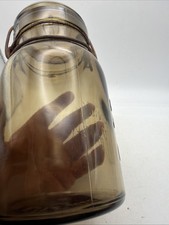 Vintage Kivlan Wide Mouth Glass Fruit Jar with Wire Bail and Glass Lid — listing 2