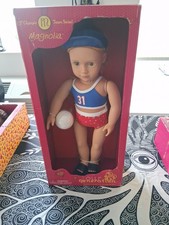 Lot of 18-inch Doll Accessories: Our Generation Pink Jeep with Surfboard, Doll Tent, Wheelchair, Stroller, and Saucer Chair — listing 3