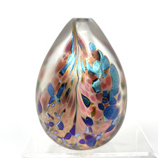 Ceramic Egg-Form Bud Vase with Iridescent Glaze — listing 3