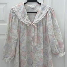 Vintage Komar Two-Tone Pink & Blue Satin Nightgown / Bed Jacket — listing 3