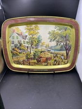 Currier & Ives Blue Two-Tier Serving Tidbit Tray by Royal China — listing 2