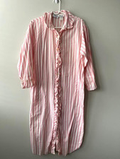 Vintage Brownstone Studio Blush Pink Nylon Long Nightgown with Lace & Embroidered Yoke — listing 6