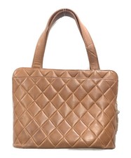 Chanel Dark Brown Quilted Lambskin Chain Shoulder Bag with Leather Shoulder Pad — listing 3