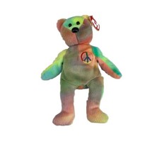 Ty Beanie Baby Tie-Dye Teddy Bear (likely 'Garcia' or 'Peace' style) — listing 4