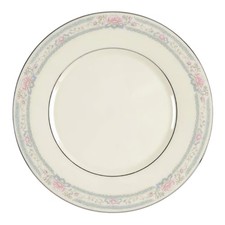 White Porcelain Dinnerware Set with Platinum Silver Trim, Service for 8+ (40+ pieces) — listing 3