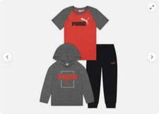 PUMA Toddler Boys 3-Piece Set - Two Tees (Gray, Red) & Joggers, Size 3T, NWT — listing 3