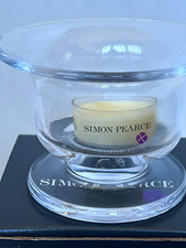 Simon Pearce Glass Desk Clock with Etched Logo — listing 4