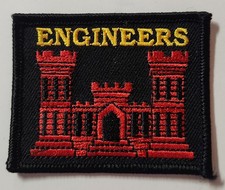 U.S. Army Corps of Engineers Castle Insignia Pin on Black Wool Campaign/Slouch Hat