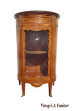 Louis XV Style Marquetry Bombé Marble-Top Side Cabinet with Gilt Bronze Mounts — listing 5