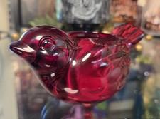 Indiana Glass Figural Bird Votive Candle Holder, Rose — listing 3