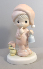 Precious Moments Bisque Porcelain Miniature Bell Ornament with Praying Angel — listing 6