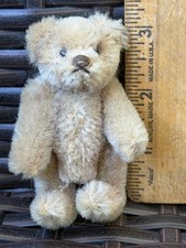 Vintage Steiff Miniature Mohair Jointed Teddy Bear, approx 4 inches — listing 4