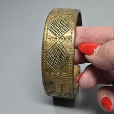 Handmade Artisan Brass Cuff Bracelet with Organic Pod/Seed Form — listing 3
