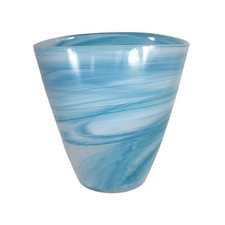 Cobalt Blue Swirl Art Glass Oval Boat-Shaped Bowl — listing 4