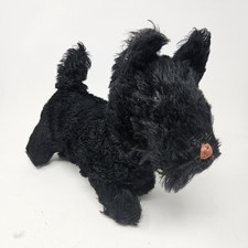 Vintage Black Mohair Scottie Dog Stuffed Toy with Glass Eyes and Felt-Lined Ears — listing 5