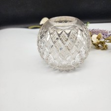 Vintage Pressed Glass Bud Vase with Fan-Rim, Silver Painted Finish — listing 5