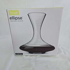 Clear Glass Wine Decanter/Carafe with Horizontal Ribbed Band Detail — listing 6