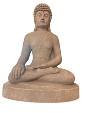 Cast Stone Seated Meditating Buddha Garden Statue, Bhumisparsha Mudra — listing 3