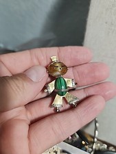Mid-Century Asian Boy Water Carrier Figural Planter with Hanging Baskets