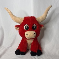 Red Bull/Ox Plush Toy with White Horns and Black Face — listing 5