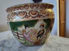 Japanese Satsuma-Style Moriage Vase with Koi Fish and Cobalt Panels, listing 4