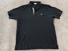 Burberry London Blue Piqué Cotton Polo Shirt with Nova Check Placket, Size L — listing 2