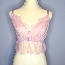 Pink Lace Sheer Unlined Underwire Bra, Size 36DD, New with Tags — listing 6