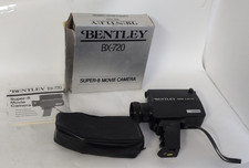 Bentley Super 8 BX-720 Movie Camera, Black, with Leatherette Case and Strap