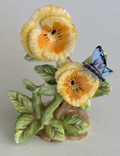 Lefton Bone China 'To Grandma With Love' Floral Basket Vase with Handle — listing 5