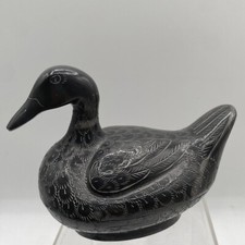 Vintage Pewter Figural Duck Covered Trinket Box — listing 3