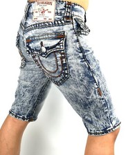 True Religion Rocco Super T Acid Wash Denim Shorts — listing 2