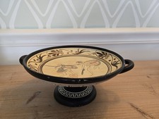 Reproduction Greek Geometric-Style Kylix (Stemmed Two-Handled Cup) with Meander & Geometric Motifs — listing 3