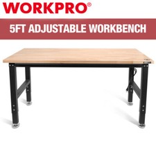 Handmade Workbench / Work Table with Molded Plastic Legs and Pine Plank Top — listing 2